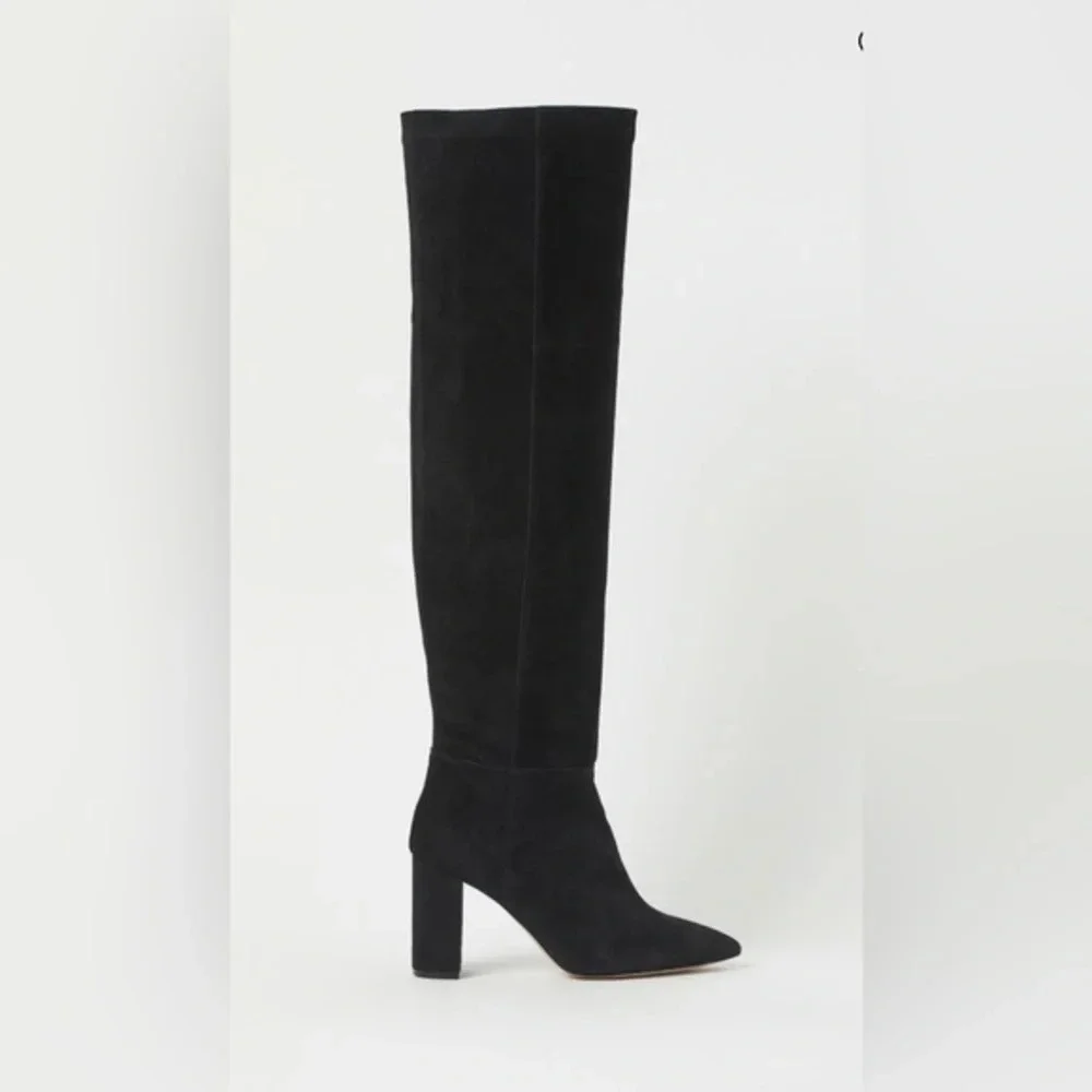 H&M PREMIUM QUALITY SUEDE THIGH HIGH BOOTS  SIZE  9.5 US NWB